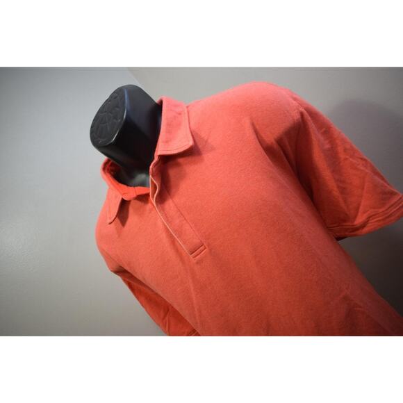 41230 Mens Bugatchi Uomo Designer Orange Short Sleeve Golf Polo Shirt 2XL XXL - Picture 1 of 7